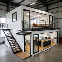 Complexe de bureaux modulaire multi-étages en panneaux sandwich, design moderne, escalier intérieur, garantie 5 ans, pour maison, bar, hôtel