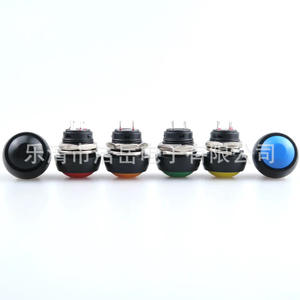 Interrupteur à bouton-poussoir Pbs-33b, 1no, 250v, Ip40, tête ronde, mécanique, pour appareils électroniques, rouge, jaune, bleu, vert, blanc, noir - Product Image 5