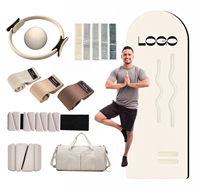 Kit de Fitness Complet Pilates et Yoga avec Logo Personnalisé, Comprenant Ballon de Yoga, Anneau de Pilates, Poids de Cheville en Silicone, Bande Élastique et Bande de Résistance – Ensemble pour Femmes