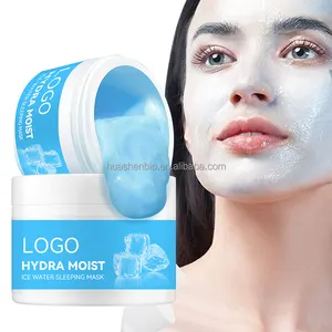 Private Label Custom Hyaluronic Plants Anti-rughe-umidità Crystal Collagen Hydra Moist Ice Water Sleeping Face Mask cura del viso