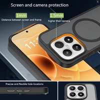 Étui de téléphone portable magnétique antichoc pour Xiaomi 17 Pro Max Redmi Note 14 Pro, étui de téléphone portable translucide mat