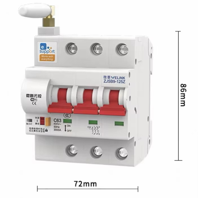 AC DC Smart Circuit Breaker Air Switch WIFI Remote Control Timed Leakage Protector Copper Moulded Case DIN-Rail Mounting