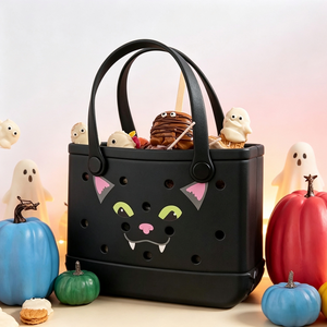 Bolso <span class=keywords><strong>de</strong></span> mano informal <span class=keywords><strong>de</strong></span> <span class=keywords><strong>goma</strong></span> <span class=keywords><strong>EVA</strong></span> con diseño <span class=keywords><strong>de</strong></span> calabaza <span class=keywords><strong>de</strong></span> <span class=keywords><strong>Halloween</strong></span>, cierre abierto, gran capacidad, antiarena, impermeable, para guardar dulces - Product Image 1