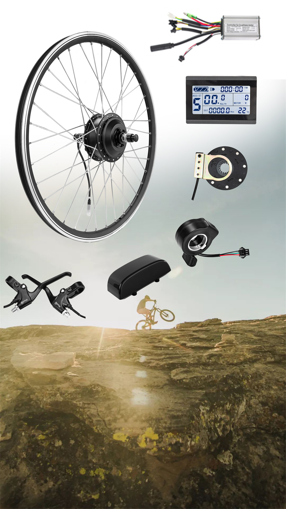 24V 250W Brushless Gear Hub Motor 27.5 Inch Electric Bike