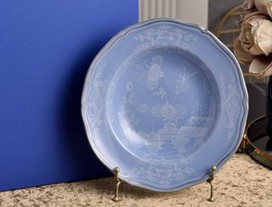 9 Inch Italian <b>Vintage</b> Floral Ceramic Soup <b>Plate</b> Tabletop Charger <b>Plate</b> For Wedding Party Decoration - Product Image 2