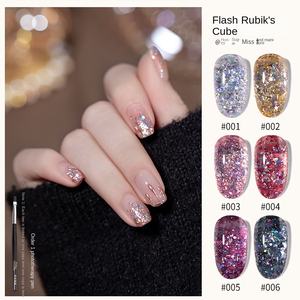 2025ใหม่กาวเล็บ LED กันน้ำพร้อมแฟลชที่ยาวนานสีสันสดใสเลื่อมเพชรแตกบรรจุภัณฑ์เจลยูวีสำหรับร้านเสริมสวย - Product Image 2