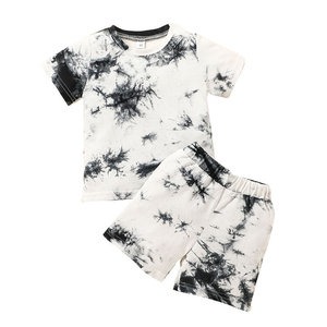 Conjunto de 2 Piezas de Ropa de Verano para Bebé Niño 2022, Pantalones Cortos y Camiseta de Manga Corta con Estampado Tie Dye - Product Image 1