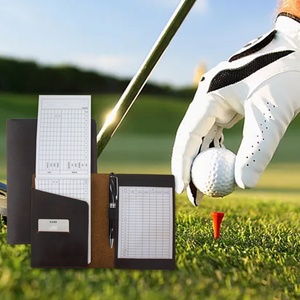 Customized Personalized Leather Golf Scorecard Yardage Book <b>Holder</b> Cover Personalized <b>Card</b> <b>Holders</b> - Product Image 4