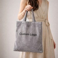 Sac fourre-tout de luxe en velours personnalisé avec logo, sac à bandoulière souple pour femme, sac de shopping décontracté et réutilisable, sac de voyage en flanelle