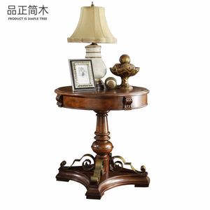 American Country Style Imported Solid Wood Sofa Side <strong>Table</strong> Antique Copper Leg Iron Art <strong>Telephone</strong> Coffee <strong>Table</strong> Small Corner <strong>Table</strong> - Product Image 5