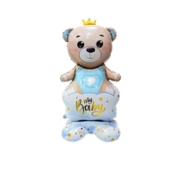Ballons en Mylar à paillettes de grande taille pour révélation de sexe de bébé, fille ou garçon, avec socles pour fête prénatale ou anniversaire