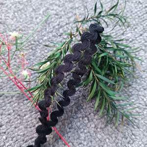 ยางยืดรูปตัว S หลายขนาด สีดำ แบบถัก สำหรับตกแต่งเสื้อผ้าตุ๊กตา มีสินค้าในสต็อก - Product Image 1