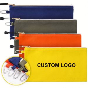 Bolsa de Herramientas de Lona de Algodón Plegable Ecológica OEM con Cierre, Organizador de Almacenamiento Multiusos, Bolsa Resistente para Herramientas - Product Image 1