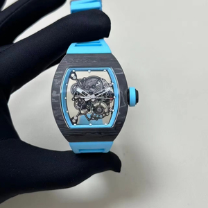 Vente directe d'usine de montres mécaniques automatiques élégantes et haut de gamme, montres de luxe en fibre de carbone ajourées. - Product Image 1