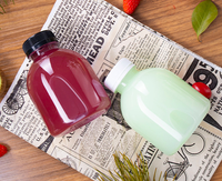 Bouteille de lait en plastique courte mignonne de 250ml pour les enfants pour les boissons énergisantes de soda de champagne avec la taille de cou de 38mm