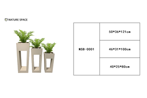 Bán buôn vườn hình chữ nhật sợi thủy tinh mờ mờ lớn trồng bê tông hộp ngoài trời - Product Image 5