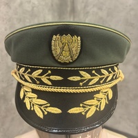 Cappello Classico da Uniforme con Emblema, Regolabile, Accessorio per Costume da Adulto per Giochi di Ruolo, Festival ed Eventi