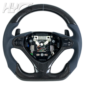 Volant personnalisé en cuir amélioré en fibre de carbone pour l'intérieur de la voiture, adapté à Honda Accord CU2 SPIRIOR - Product Image 1