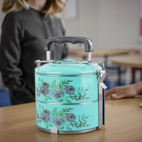 Nouveau Style Coloré En Acier Inoxydable 1L Boîte À Lunch Thermique Alimentaire Transporteur Chauffable Conservation Caractéristique pour Conteneur Couvercles