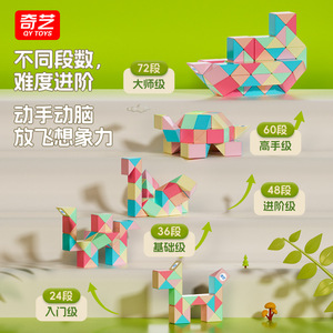 ไม้บรรทัดมายากล Qiyi สีมาการองใหม่ 24 36 48 72 ชิ้น ตัวต่อเสริมพัฒนาการสมองสำหรับเด็กอายุ 5 7 ปี สำหรับเด็กทุกเพศ - Product Image 3