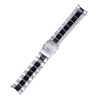 Haute qualité 22mm en acier inoxydable luxe montre-bracelet bande Double fermoir poussoir Bracelet remplacement pour Seiko SKX 007/009 montre