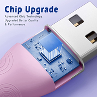 Câble USB-A vers C en PVC pour téléphone portable, 3A, cuivre pur, couleurs macaron, câble de charge rapide