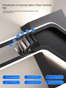 โคมไฟติดผนัง LED ดีไซน์นอร์ดิกสมัยใหม่ ควบคุมด้วยรีโมทและระบบสัมผัส ขั้วหลอดไฟ B22 รับประกัน 10 ปี - แสงสีขาวอบอุ่น สำหรับห้องนอน บ้าน และสำนักงาน - Product Image 4