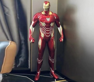 Statua <span class=keywords><strong>Marvel</strong></span> <span class=keywords><strong>Avengers</strong></span> 1:1 a grandezza naturale di Iron Man Mark VII (MK7) con luci LED, in resina di fibra di vetro verniciata, a forma di gufo, da collezione e decorativa - Product Image 3