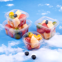 Ecologisch verantwoorde wegwerp clamshell verpakkingen, transparante plastic doosjes voor desserts, fruit, yoghurt, draagbare doosjes voor afternoon tea.