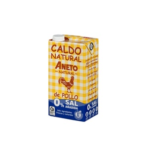 Qualité garantie fabriquée en Espagne 6X1L délicieux bouillon de poulet frais naturel à faible teneur en sel avec une longue durée de conservation - Product Image 1