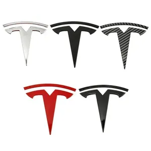 Cubierta para el Logotipo del Maletero Delantero del Tesla Model Y 3, Adhesivos, Emblemas, Accesorios para Automóviles de ABS, 1 Año de Garantía, 120 mm - Product Image 1