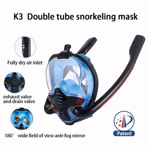 Snorkel Mask Full Face Dry Top With Tempered Glass Lens For Snorkeling Water Sports Adult Use - Product Image 3