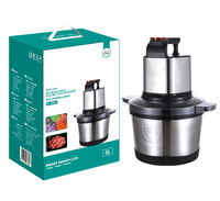 Mini Robot Culinaire Électrique Portable Multifonctionnel en Acier Inoxydable, Capacité 6L, Hachoir à Viande, Coupe-Légumes, Râpe pour
