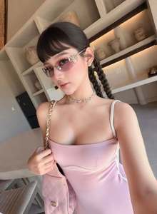 Y2K Women Dress Sexy <b>Spaghetti</b> <b>Strap</b> Bodycon Mini Dress Contrast Binding Streetwear Slit Party Club Wear Pink Pastel - Product Image 5