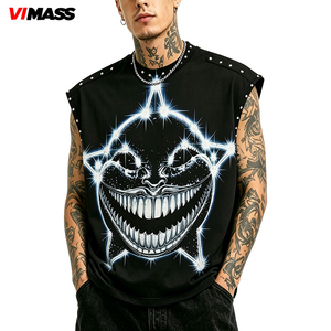 Experiencia en Ropa: Servicio de Suministro Estable, Top <span class=keywords><strong>sin</strong></span> <span class=keywords><strong>Mangas</strong></span> para Hombre con Cuello Redondo, Estampados Modernos, Ideal para Ropa de Campus - Product Image 2