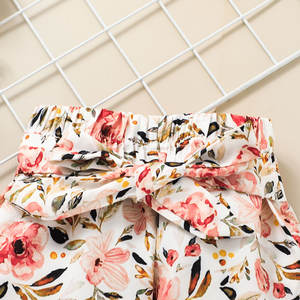 Conjunto de Ropa para Bebé en Oferta, Estilo Casual, Color Rosa Claro, con Pantalones Florales - Product Image 5