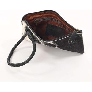 Handmade Cowhide Hair-On Leather Clutch Bag Women's Cosmetic Pouch Travel Organizer - Product Image 4