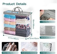 Solutions de rangement efficaces : Organisateurs de vêtements pliables en PVC, sacs à fermeture éclair, boîtes transparentes, conteneurs pour voyages
