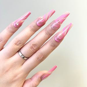 เล็บปลอมแบบสั้นสำหรับเล็บยาวเล็บปลอมของจริงพร้อมกาวสำหรับร้านเสริมสวยเล็บปลอมเจลเล็บปลอมแบบฝรั่งเศสจำนวน24ชิ้น - Product Image 6