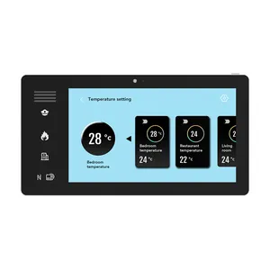 Suporte de parede tablet android 7 8 10 polegada, painel de toque poe tablet zigbee casa inteligente painel de controle