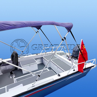 Nouvelle Arrivée Bateau de Pêche en Aluminium Soudé 4,98 m/16 pi, Bateau Sportif à Essence, Équipement de Divertissement Aquatique