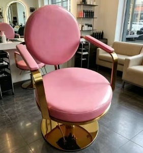 Chaise de coiffeur rose et or pour salon de beauté, équipement de coiffure, chaise de styliste – Offre spéciale - Product Image 3