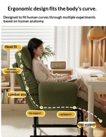 Fauteuil inclinable pour étudiants avec siège convertible en lit, accoudoirs transformables, idéal pour la sieste ou l'étude au bureau