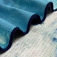 Serviette de plage en microfibre gaufrée imprimée en vente chaude avec sac à cordon, extra large, séchage rapide, serviette de bain pour le surf, la plage
