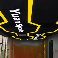 Éclairage décoratif à LED, lumière linéaire, suspension, luminaire suspendu, lampe de plafond à LED RGB pour salle de sport, salle de jeux