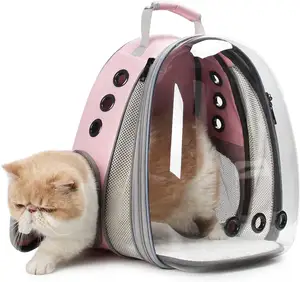 Cat Backpack Pet Travel Carrier for Cats and Dogs(Black-Front Expandable)
