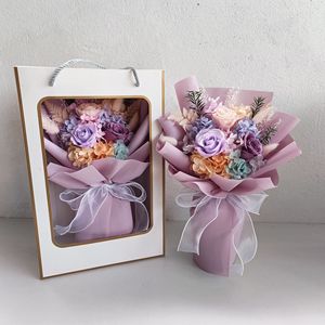 Vente en gros <span class=keywords><strong>Bouquet</strong></span> de roses conservées naturelles, Arrangement floral d'hortensia conservé, <span class=keywords><strong>Bouquet</strong></span> de <span class=keywords><strong>fleurs</strong></span> séchées naturelles - Product Image 6