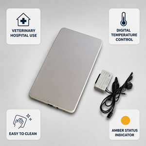 แผ่นรองสัตว์เลี้ยงอุ่นร้อน ZT Veterinary รูปทรงสี่เหลี่ยมผืนผ้า ทำจากใยไฟเบอร์ สำหรับให้ความอบอุ่นแก่สุนัข ใช้สำหรับการดูแลระหว่างการผ่าตัดและฟื้นตัวหลังผ่าตัด - Product Image 5