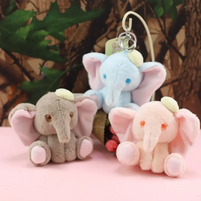kawaii stuffed making manufacturer design cute soft figure key chain ring keyring little elephant cartoon plush toys keychain