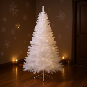 Árbol de Navidad Artificial Blanco de 9 Pies, Abeto Douglas Plegable, Decoración de Interior, Base Resistente, Ligero, Fácil Instalación - Product Image 2
